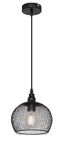 Светильник подвесной лофт Anya 15047H3 Globo чёрный 1 лампа, основание чёрное в стиле лофт 