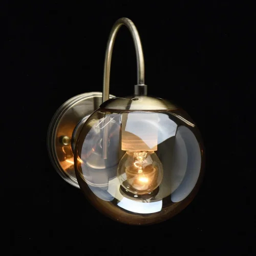 Бра Оливия 306023701 DeMarkt бежевый на 1 лампа, основание античное бронза в стиле современный  фото 3