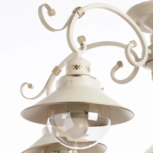 Люстра потолочная Grazioso A4577PL-5WG Arte Lamp прозрачная на 5 ламп, основание белое золотое в стиле кантри  фото 3