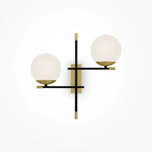 Бра Nostalgia MOD050WL-02G Maytoni белый на 2 лампы, основание матовое золото в стиле современный фото 2 Бра Nostalgia MOD050WL-02G Maytoni белый на 2 лампы, основание матовое золото в стиле современный фото 2