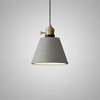 Люстра подвесная INDUSTRY B 15*14.5 181044-26 ImperiumLoft серая на 1 лампа, основание латунь в стиле лофт 