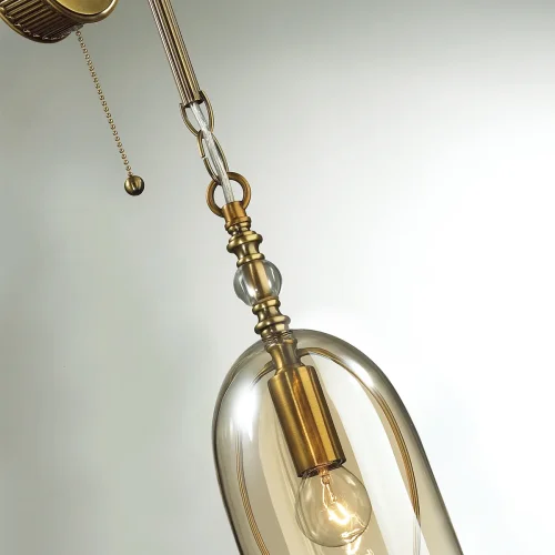 Бра Bell 4892/1W Odeon Light янтарный на 1 лампа, основание бронзовое в стиле классический  фото 3