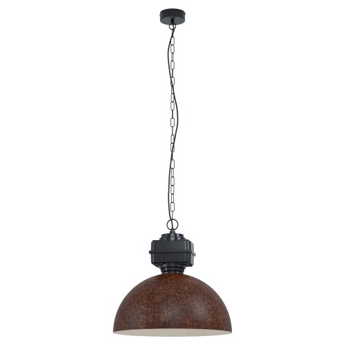 Светильник подвесной лофт Rockingham 43299 Eglo коричневый 1 лампа, основание чёрное в стиле лофт 