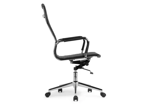 Компьютерное кресло Reus black / chrome 15211 Woodville, чёрный/экокожа, ножки/металл/хром, размеры - *1140***620*650 фото 4