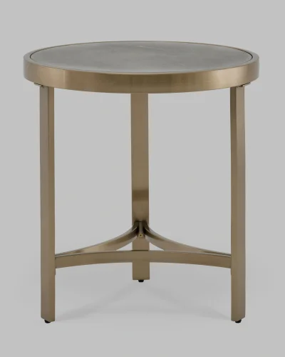 Журнальный столик Адриана 50*50, серая керамика, сталь шампань УТ000041497 Stool Group столешница серая из мрамор