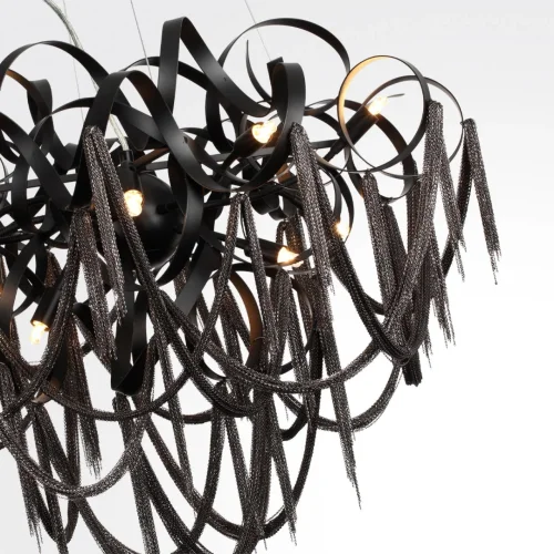 Люстра подвесная Chainy 5067/12 Odeon Light чёрная на 12 ламп, основание чёрное в стиле лофт современный фото 5