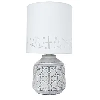 Настольная лампа Bunda A4007LT-1GY Arte Lamp белая 1 лампа, основание серое металл в стиле классический прованс 