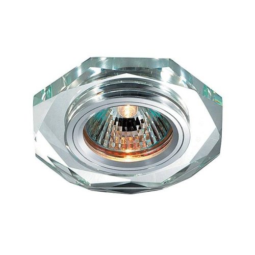 Светильник точечный GX5.3 MIRROR 369759 Novotech прозрачный серый 1 лампа, основание серое в стиле современный 