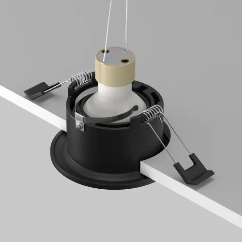 Светильник точечный Slim DL027-GU10-B Maytoni чёрный на 1 лампу, основание чёрное в стиле современный круглый фото 6