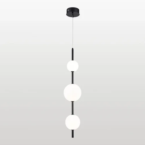 Светильник подвесной LED Hart LSP-7285 Lussole белый на 3 лампы, основание чёрное в стиле современный 