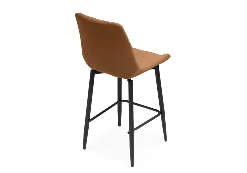 Полубарный стул Алст К крутящийся кирпичный / черный 571399 Woodville, кирпичный/велюр, ножки/металл/чёрный, размеры - ****500*580 фото 6