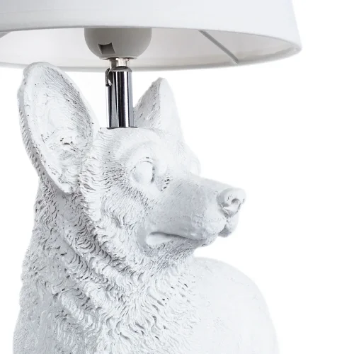 Настольная лампа Schedar A4008LT-1WH Arte Lamp белая 1 лампа, основание белое металл в стиле современный собака фото 4