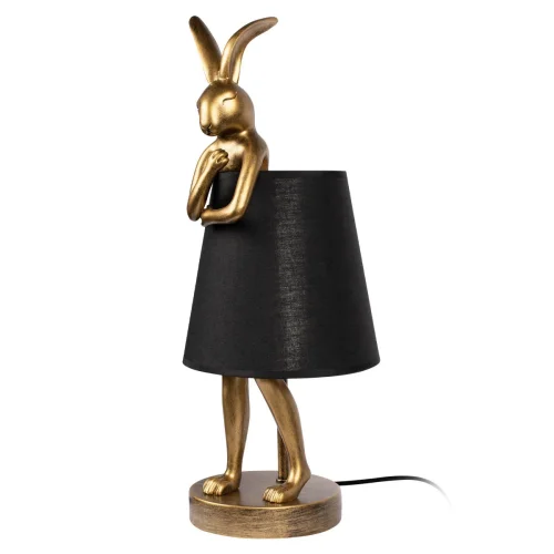 Настольная лампа Lapine 10315/A Black LOFT IT чёрная 1 лампа, основание золотое смола в стиле современный животные фото 3