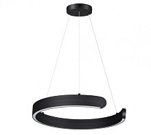 Светильник подвесной LED Indie 6534/28L Lumion чёрный 1 лампа, основание чёрное в стиле хай-тек кольца