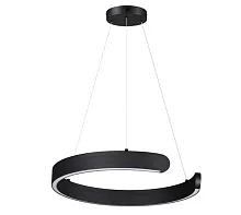 Светильник подвесной LED Indie 6534/28L Lumion чёрный 1 лампа, основание чёрное в стиле хай-тек кольца