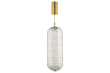 Светильник подвесной LED Candels L 1.P1 G Arti Lampadari прозрачный 1 лампа, основание золотое в стиле современный 