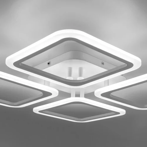 Люстра потолочная LED с пультом Марсель CL232140R Citilux белая на 1 лампа, основание белое в стиле современный хай-тек с пультом квадраты фото 6