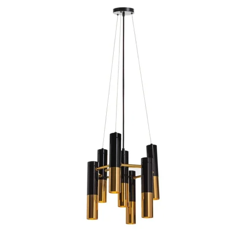 Люстра подвесная Ike 9952-7 LOFT IT золотая чёрная на 7 ламп, основание чёрное в стиле арт-деко 