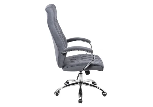 Компьютерное кресло Monte dark grey 11905 Woodville, серый/велюр, ножки/металл/хром, размеры - *1250***650*720 фото 3