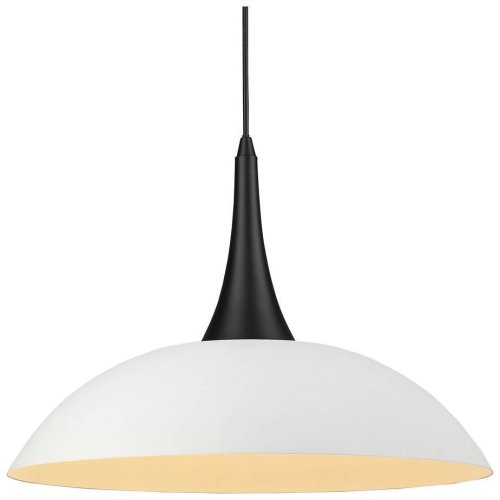 Светильник подвесной Pina WE271.01.006 Wertmark белый 1 лампа, основание чёрное в стиле лофт современный  фото 2