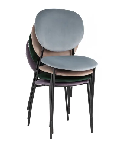 Стул Стенли велюр серый УТ000035320 Stool Group, серый/велюр, ножки/металл/чёрный, размеры - ****460*605 фото 8