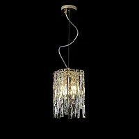 Светильник подвесной ABRIL SP2 GOLD Crystal Lux прозрачный на 2 лампы, основание золотое в стиле классический 