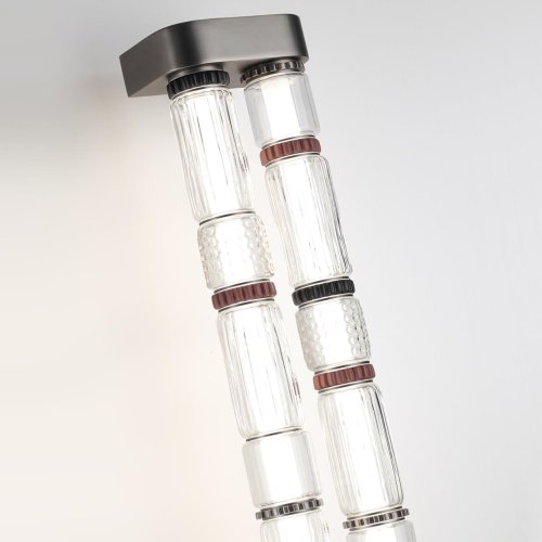 Бра LED Collier 5456/60WL Odeon Light прозрачный на 1 лампу, основание никель серое в стиле современный фото 6