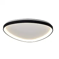 Люстра потолочная LED с пультом Niseko 8634 Mantra чёрная на 1 лампа, основание чёрное в стиле модерн хай-тек с пультом