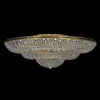 Люстра подвесная хрустальная Madena E 1.8.150.401 G Dio D'Arte прозрачная на 33 лампы, основание золотое в стиле арт-деко классический 