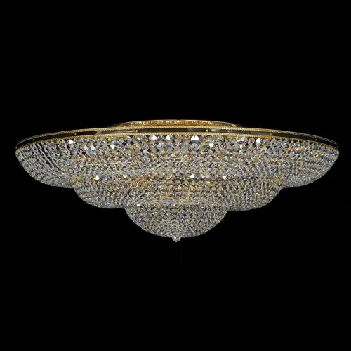 Люстра подвесная хрустальная Madena E 1.8.150.301 G Dio D'Arte прозрачная на 33 лампы, основание золотое в стиле арт-деко классический 