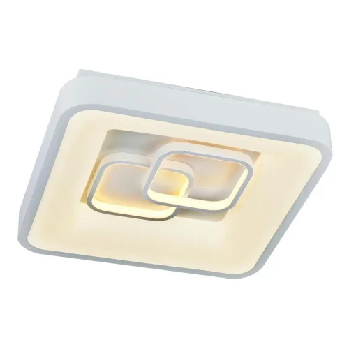 Светильник потолочный LED с пультом 10204/3LED Escada белый на 1 лампу, основание белое в стиле хай-тек с пультом квадраты