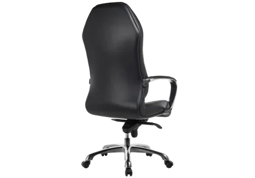 Компьютерное кресло Damian black / satin chrome 15430 Woodville, чёрный/экокожа, ножки/металл/хром, размеры - *1330***650* фото 3