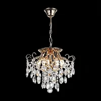 Люстра подвесная Orecchini SL846.202.06 ST-Luce без плафона прозрачная на 6 ламп, основание золотое в стиле арт-деко классический 
