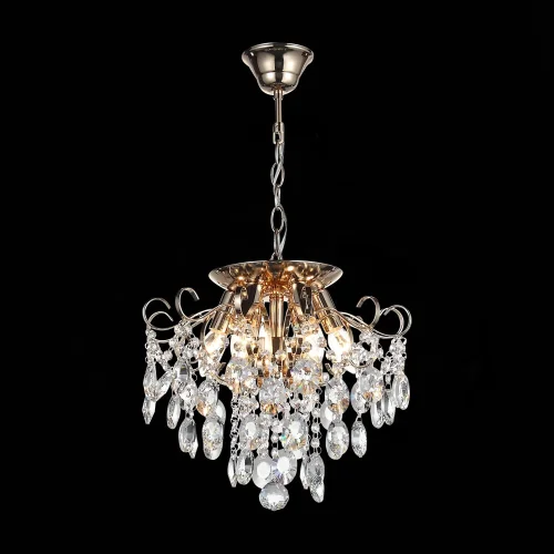 Люстра подвесная Orecchini SL846.202.06 ST-Luce прозрачная без плафона на 6 ламп, основание золотое в стиле классический арт-деко 