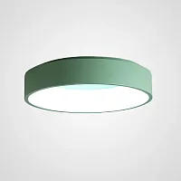 Светильник потолочный LED TRAY D80 Green 181885-26 ImperiumLoft белый 1 лампа, основание зелёное в стиле скандинавский современный 