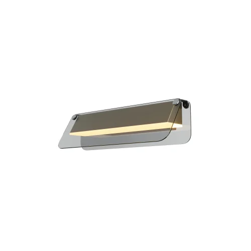 Бра LED Flat MOD296WL-L6BS3K Maytoni серый на 1 лампу, основание чёрное в стиле современный хай-тек 