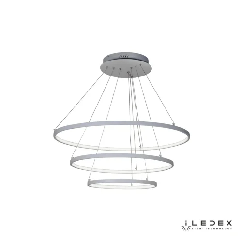 Светильник подвесной LED с пультом Axis D098-3 (800x600x400) WH iLedex белый 1 лампа, основание белое в стиле современный хай-тек с пультом кольца фото 2