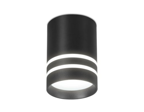 Светильник накладной LED TN242 Ambrella light чёрный 1 лампа, основание чёрное в стиле современный круглый