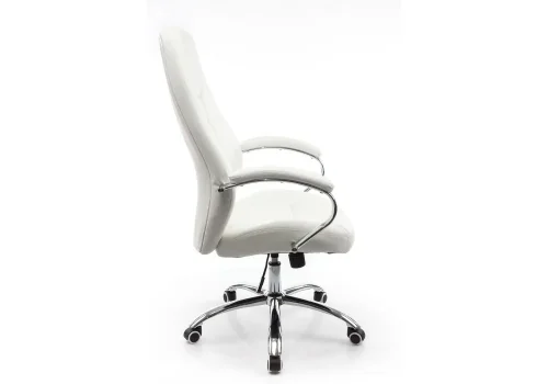 Компьютерное кресло Aragon белое 1738 Woodville, белый/искусственная кожа, ножки/металл/хром, размеры - *1220***620*720 фото 4