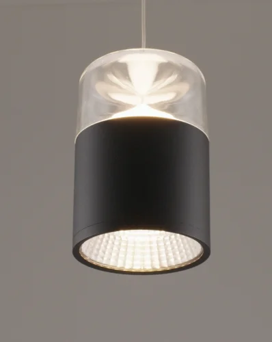 Светильник подвесной LED Rinna V10866-PL Moderli прозрачный чёрный 1 лампа, основание чёрное в стиле современный  фото 3
