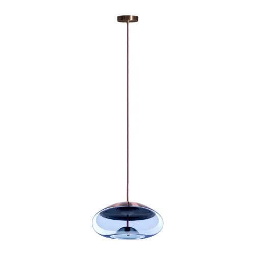Светильник подвесной LED Knot 8133-D mini LOFT IT голубой на 1 лампу, основание медь в стиле современный выдувное