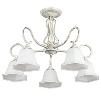Люстра потолочная Dexter A2714PL-5WG Arte Lamp белая на 5 ламп, основание белое в стиле классический 