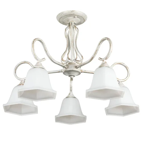 Люстра потолочная Dexter A2714PL-5WG Arte Lamp белая на 5 ламп, основание белое в стиле классика 