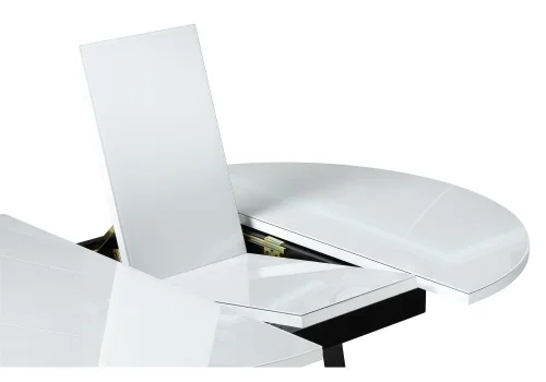 Стеклянный стол Регна черный / белый  504219 Woodville столешница белая из стекло фото 5