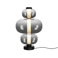 Настольная лампа LED Atmos MOD364TL-L15B3K Maytoni серая на 1 лампу, основание чёрное металл в стиле современный арт-деко выдувное