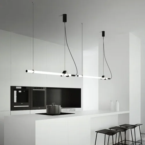 Светильник подвесной L130 204233-26 ImperiumLoft белый 1 лампа, основание чёрное в стиле минимализм  фото 4