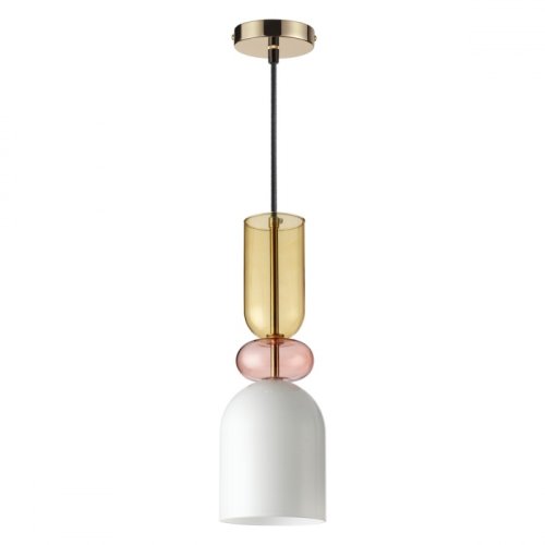 Светильник подвесной Gillian 4589/1 Lumion белый 1 лампа, основание золотое в стиле современный классический 