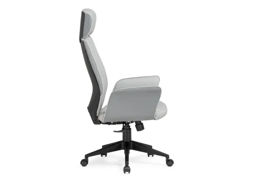 Компьютерное кресло Leo light gray / dark gray 15819 Woodville, серый/экокожа, ножки/металл/чёрный, размеры - *1300***640*700 фото 3