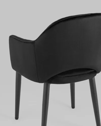 Стул Венера диамант NEW, велюр черный NP (набор 2 шт) УТ000038734 Stool Group, /велюр, ножки/металл/, размеры - ***** фото 4