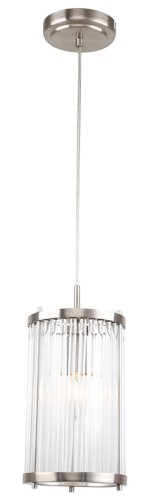 Светильник подвесной Two-one 2143/11/01P Stilfort прозрачный 1 лампа, основание никель в стиле современный 